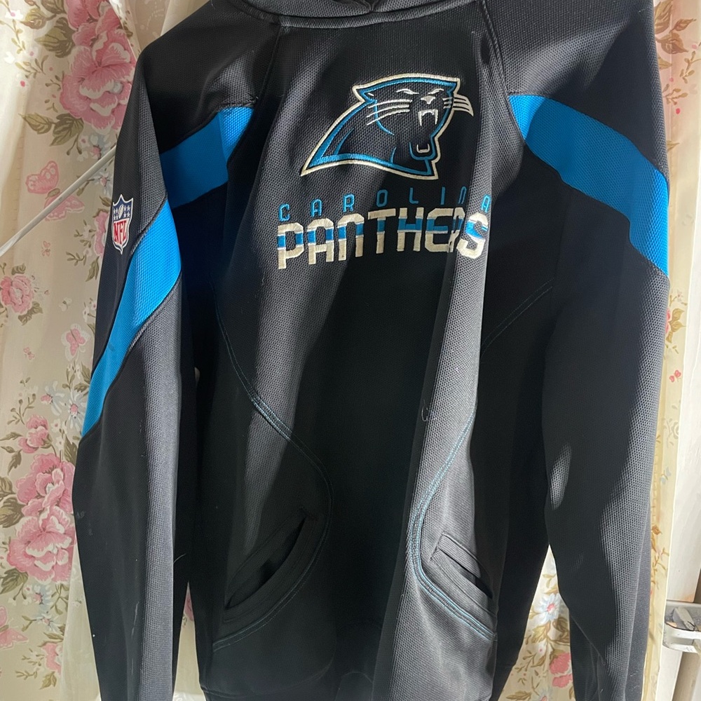 Reebok Black and Blue Carolina panthers  Performance Jacket